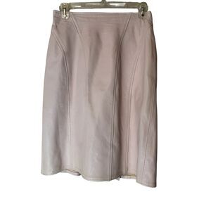 Erez Sport Vintage Pale Pink Leather Skirt Size 10 Western Rock A Billy Biker